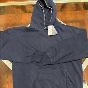 Abercrombie & Fitch Navy Off-the-Shoulder Sweater